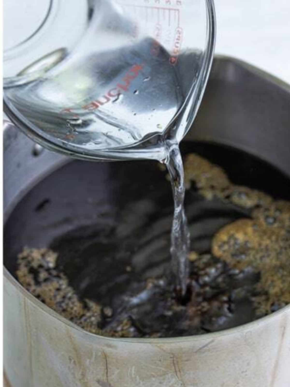 Brewing the strong coffee base for homemade coffee liqueur.