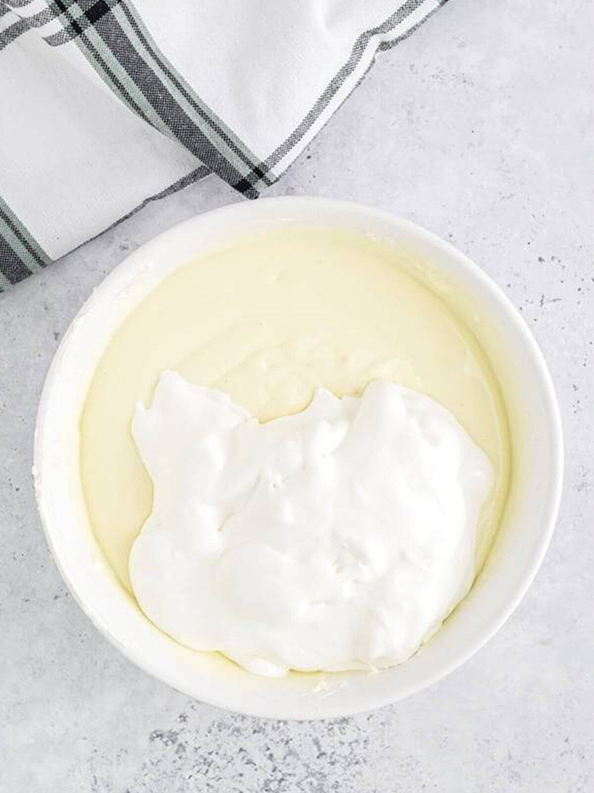 Whipped topping added to the cream cheese filling for folding.