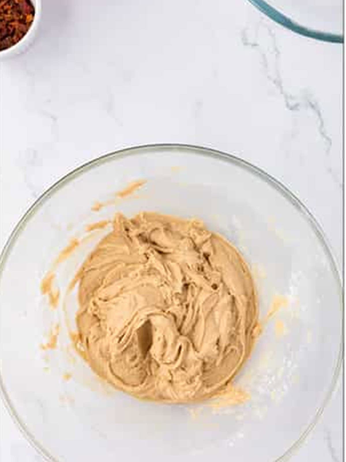 Maple bacon cookie dough mixed and ready to chill.