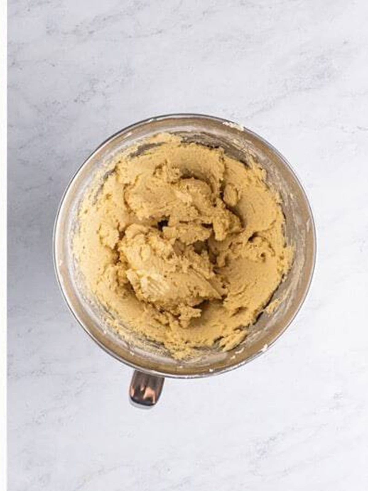 Cookie dough mixed until smooth.