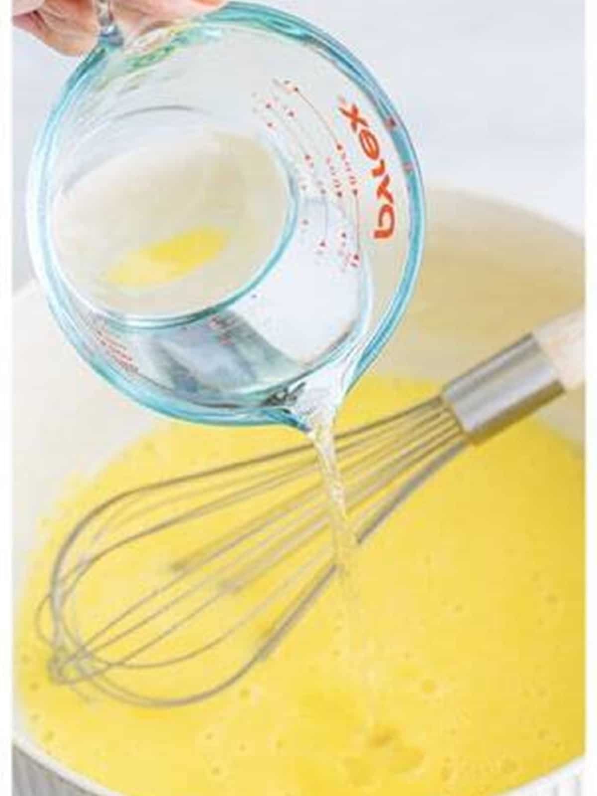 Banana pudding mix whisked with cold milk and vodka.