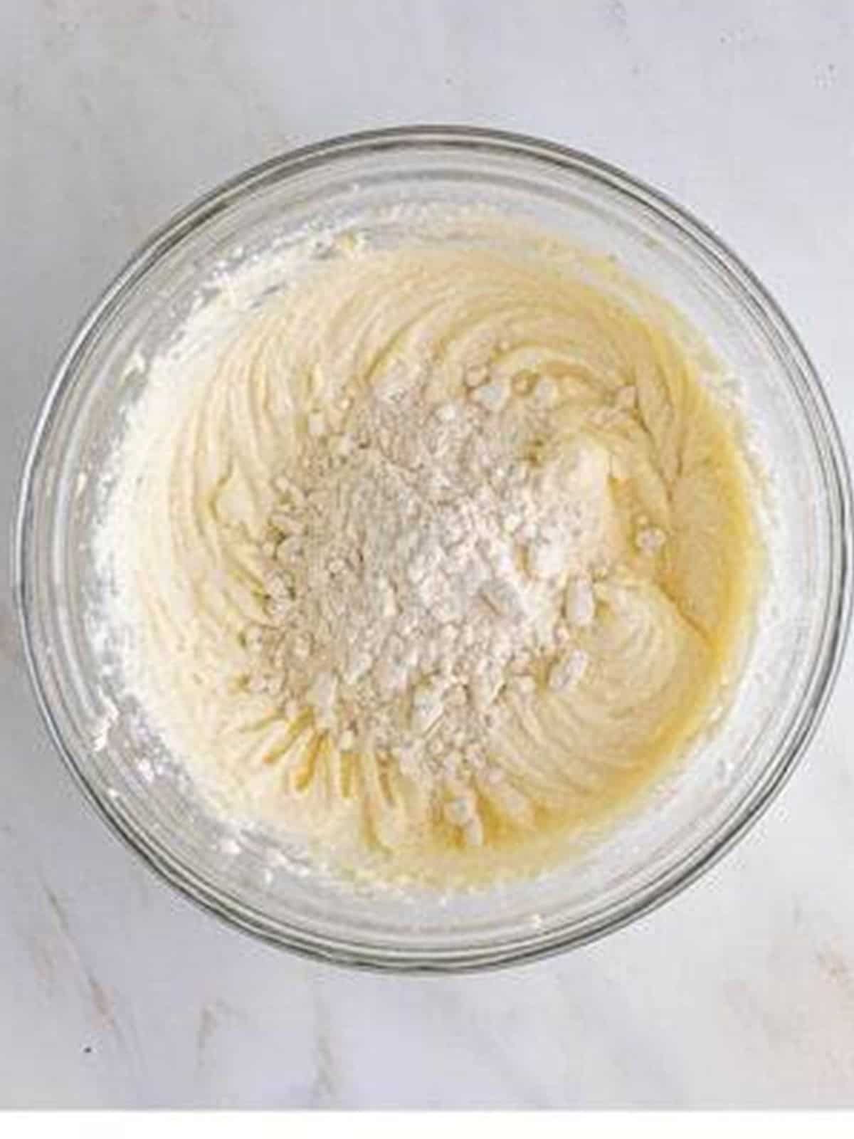 Toasted flour mixed into the edible cookie dough batter.