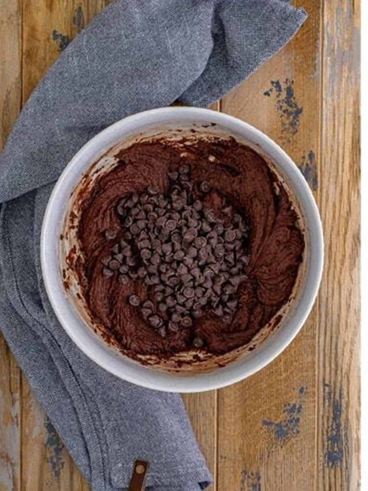 Semi sweet chocolate chips added to the mudslide cookie dough.