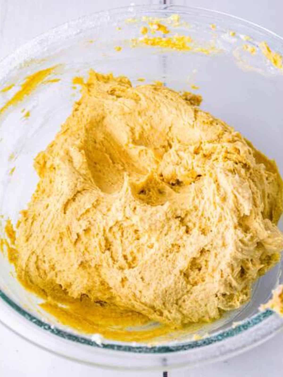The Pumpkin Cheese Ball mixture mixed until smooth and combined.